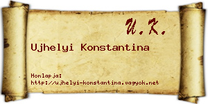 Ujhelyi Konstantina névjegykártya